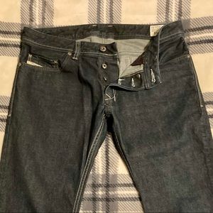 Mens Diesel Safado slim relaxed straight leg dark denim jean 33 x 32